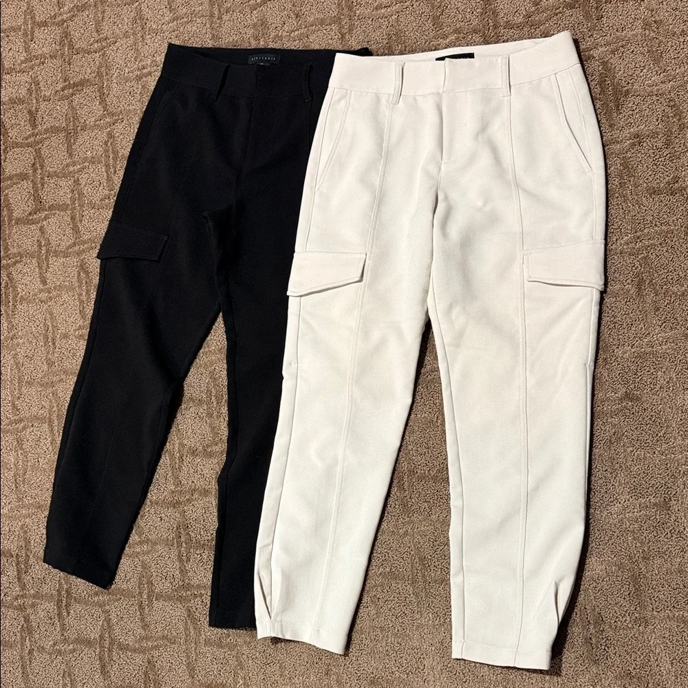 Sanctuary women’s Cargo Pants in Black + Cream size 25 polyestervicose blend - Picture 1 of 11